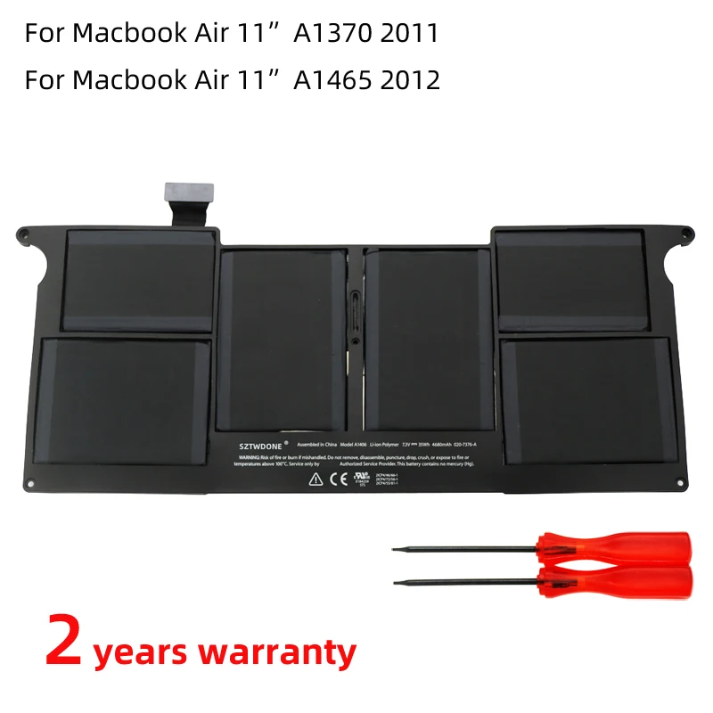 SZTWDONE A1406 Новый аккумулятор для ноутбука APPLE MacBook Air 11 дюймов A1465 2012 A1370 2011 7 3 в 35 Вт/ч