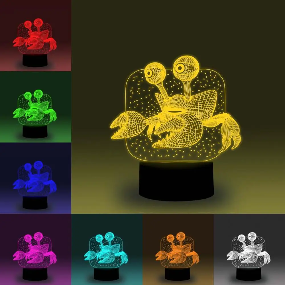 NiteApps 3D краб ночник настольная лампа Иллюзия украшение подарок на день рождения