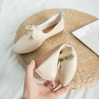 2021 soft bottom spring and autumn new summer comfortable shoes womens casual flat bottomed pointed lace up shoes womens shoes