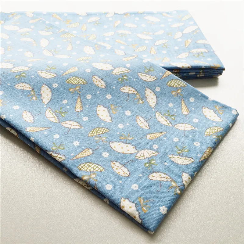 Хлопчатобумажная швейная ткань с принтом букшев цветочный дизайн зеленый