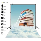 Laeacco Sky Cloud Ladder учебная книга фон для детей обратно в школу Выпускной фон для фотосъемки фотостудия Фотофон