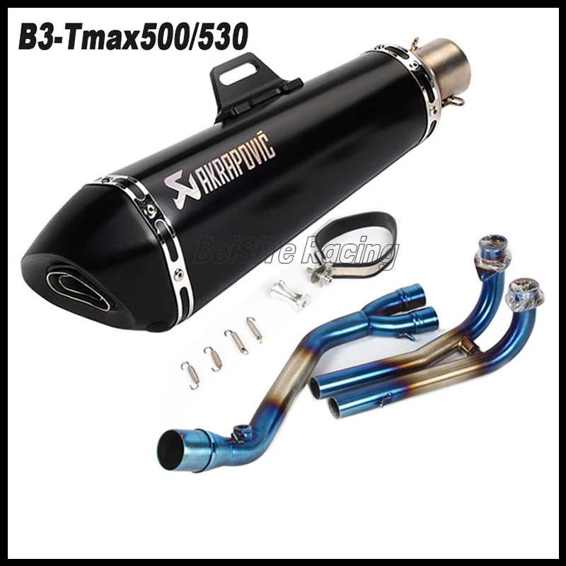 B3 Laser Logo Слипоны для Yamaha TMAX 530 TMAX 500 TMAX530 TMAX500 2008- TMAX мотоцикл Akrapovic глушитель Выхлопная система - Цвет: B3 Laser Logo