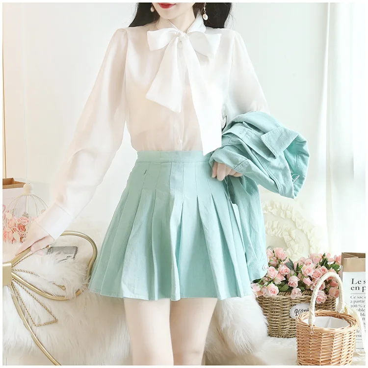 2019 новая Корейская однотонная джинсовая куртка + рубашка с длинными рукавами и