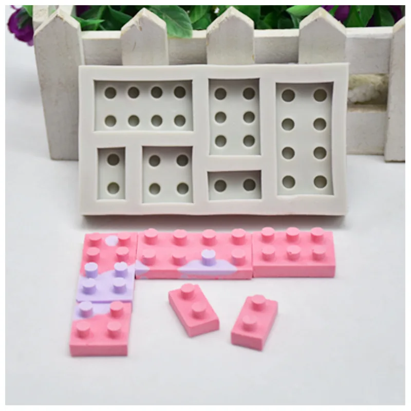 

1pc Building Blocks lace silicone cake mold fondant mold cake decorating tools Sugar craft chocolate mould cake mould FTM783