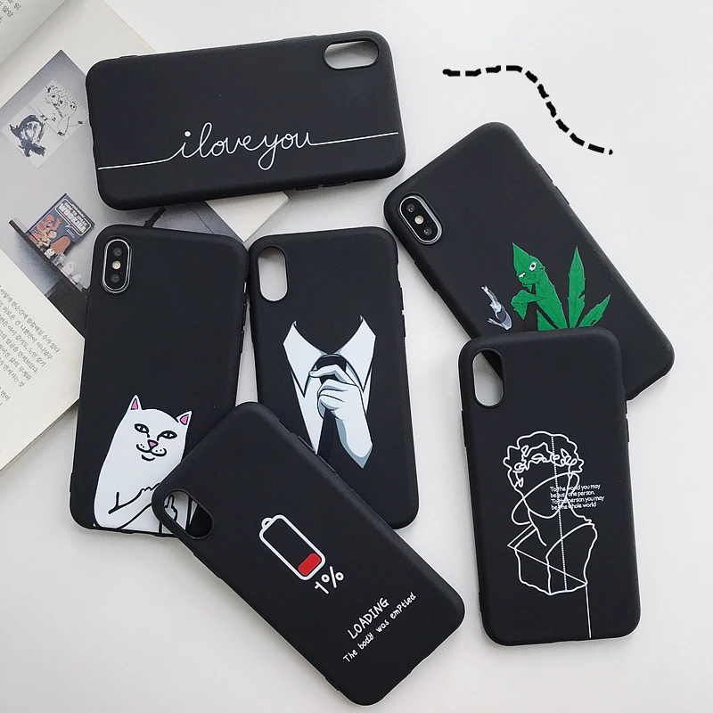 Чехол для iPhone6 iPhone 6S Plus 7 7Plus 8 8Plus X XR XS Max чехол Симпатичные Луна линия рисунком