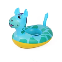 baby swimming ring thickened pvc inflatable animal boat ride water sports products t8