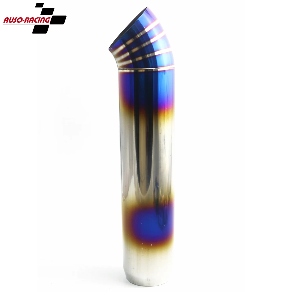 

New Universal 76mm 3'' 304 Stainless Steel Burning blue Turbo Induction Car Cold Air Intake Filter Pipe Hose Tube