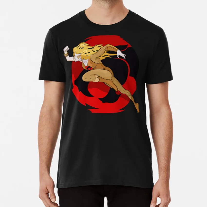 Ретро футболка Cheetara с мультяшным принтом изображением грозы кошек 1985 80 х