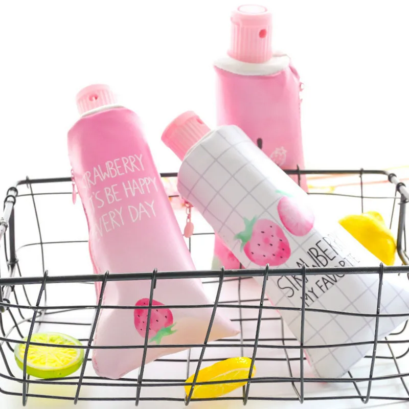 1 шт. зубная паста с ароматом клубники из искусственной кожи чехол карандаш