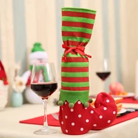 4pcsset 35 20cm christmas nonwoven chair table leg covers stocking elves feet shoes party gift bag decoration supplies
