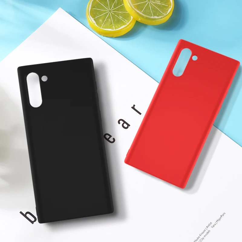 For Samsung Galaxy Note 10 plus Case Liquid Silicone Rubber Super fiber smooth all inclusive Note10 5g Back cover |