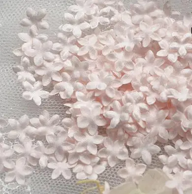 Lightfles pink 1.2cm 100 шт/1 упаковка, атласная, 3D, прессованная, Zou, лепесток, цветок, кусок, атласная мини-лента, аксессуары для цветов RS1279 - Цвет: Lightfles pink 1.2cm