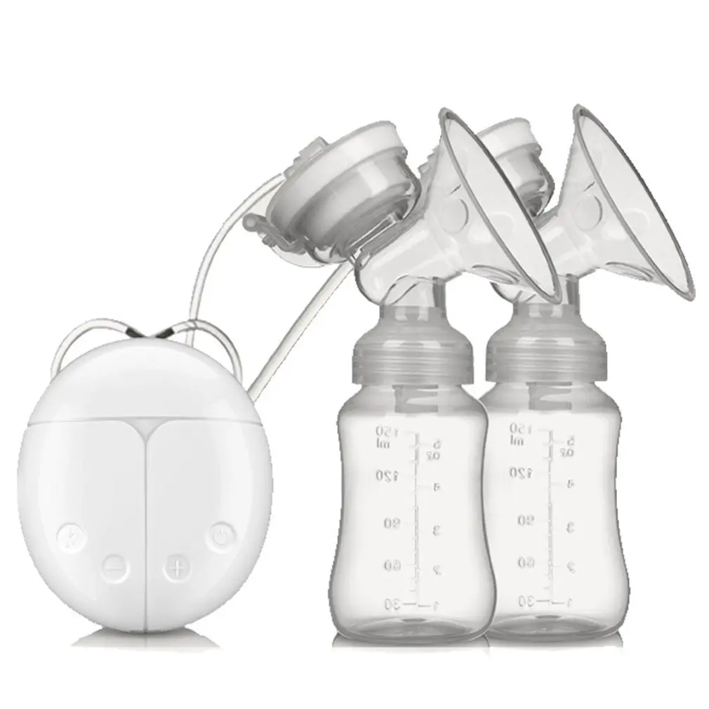 

Молокоотсос двойной электрический с бутылочкой для молока, USB-разъем, без БФА, мощная грудь, Детские молокоотсосы кормление грудью