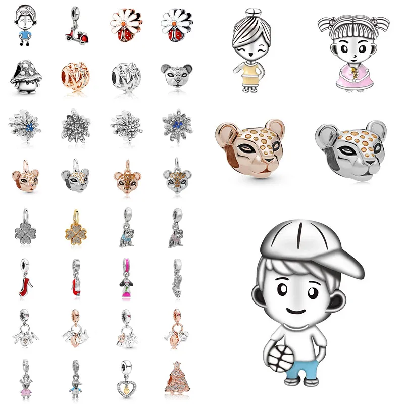 

Dangle Pendant Animals Letter Girls Boys Cartoon Shoes Beads Fit Original Pa Charms DIY Bracelet Women Jewelry