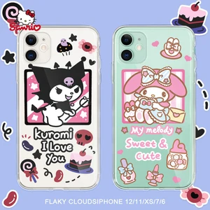 Sanrio Melody airbag mobile phone case for iPhone13 13Pro 13Promax 12 12Pro Max 11 Pro X XS MAX XR 7 8 Plus back cover case