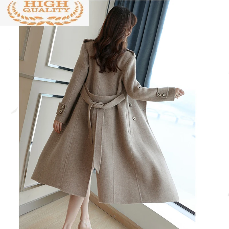 

Double Side Wool Coat Female Jacket Autumn Winter Jacket Woolen Coats and Jackets Women Long Jacket Casaco Feminino