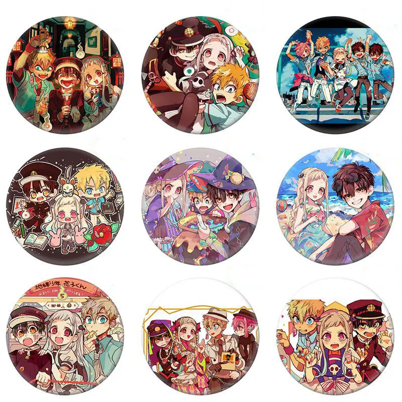 20 см аниме Jibaku Shounen Hanako kun x Yashiro Nene Симпатичные значки Pin 6 штук школьный рюкзак