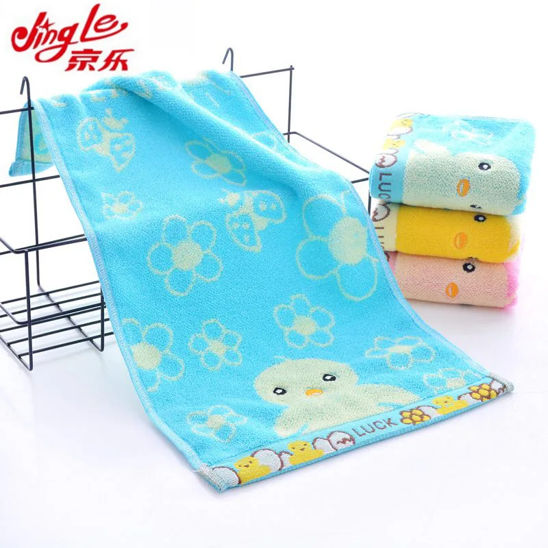 Детское полотенце из чистого хлопка с маленькой башней милое детское желтой