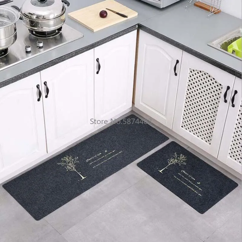 Противоскользящий длинный набор кухонных ковриков моющийся прикроватный коврик