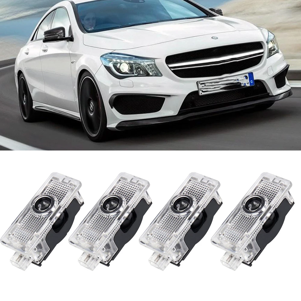 Автомобильный логотип лазерный проект призрачная светильник для Mercedes Benz E C CLA CLS