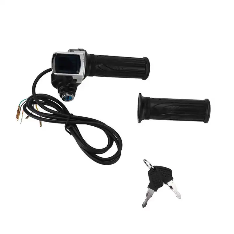 

Throttle Handlebar 24V Half‑Twist Electric Throttle Grip with 2 Keys for Electric Bicycles Scooters
