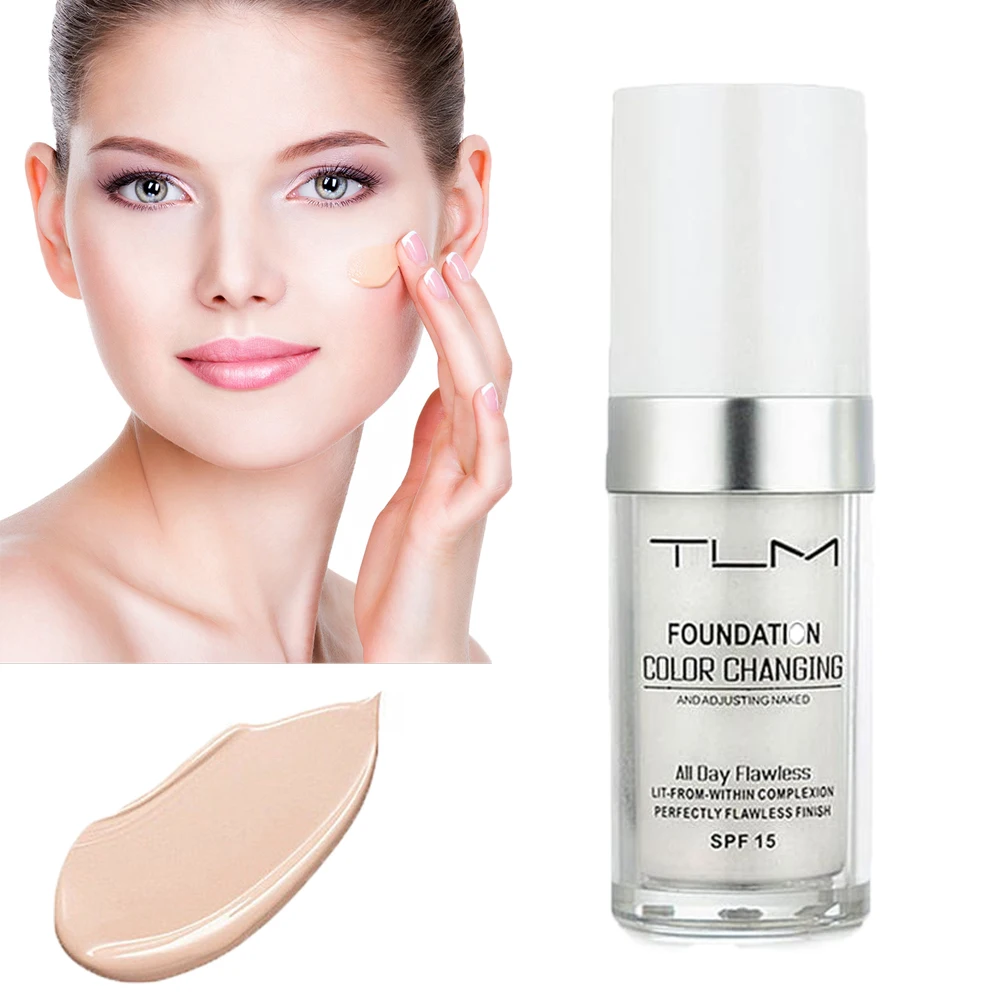 Основа для макияжа магический меняющий цвет жидкий телесный крем лица консилер