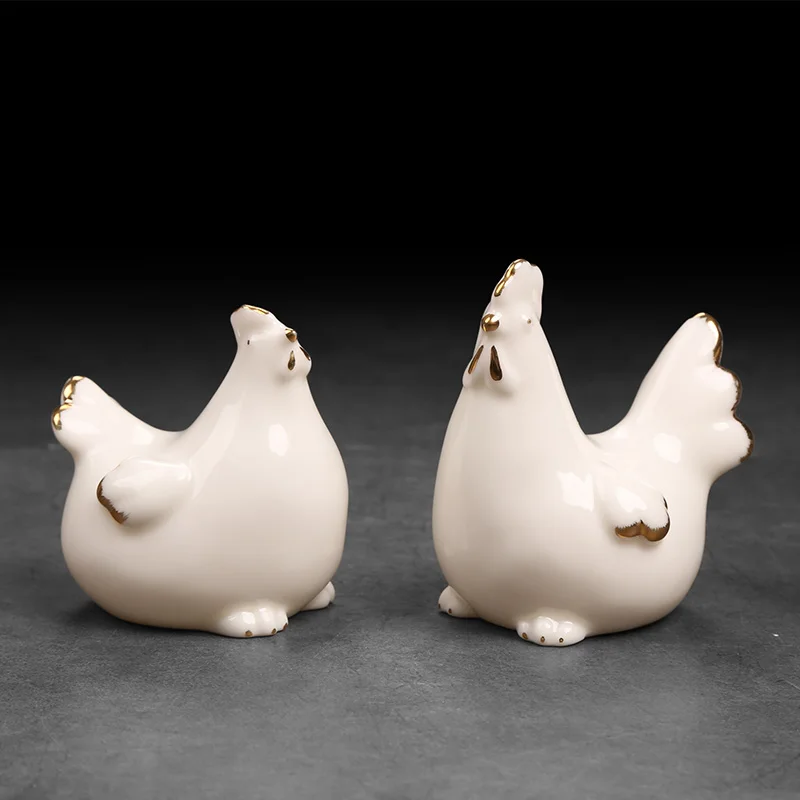 Minimalis керамические куриные цыплята абстрактные украшения ремесла для животных