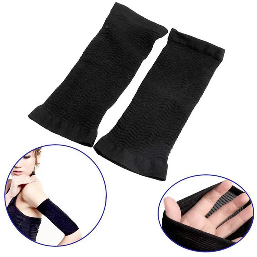

2Pcs/Pair Women Weight Loss Upper Arm Slimming Shaper Wrap Compression Sleeve Massager Beauty Belt Remove Sagging Anti Cellulite