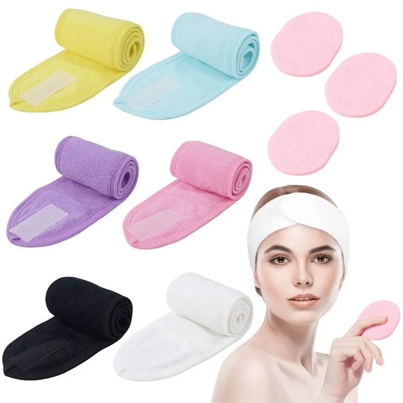 

1PCS Adjustable Facial Hair Band Makeup Head Band Towel Hair Band Shower Cap Elastic SPA Facial Head Band Hair Accessories