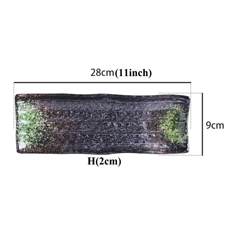 Посуда для японской кухни прямоугольная керамическая тарелка суши креативные