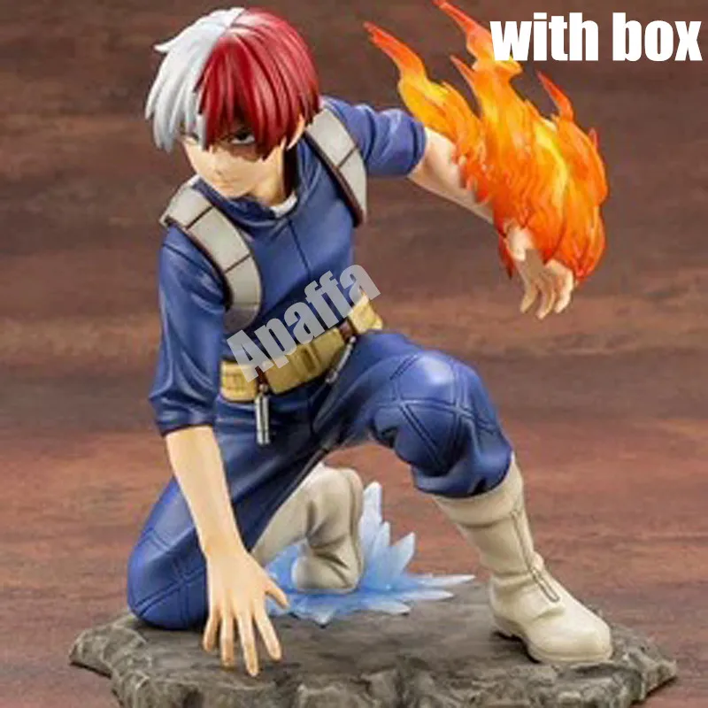 16 см аниме My Hero Academy Figure todoroki shoto фигурка ПВХ коллекционные модельные украшения игрушки куклы для детей - Цвет: with box