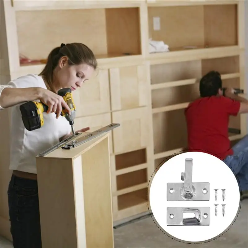 1 компл. Плоская Пряжка для дверного замка из нержавеющей стали простая защелка