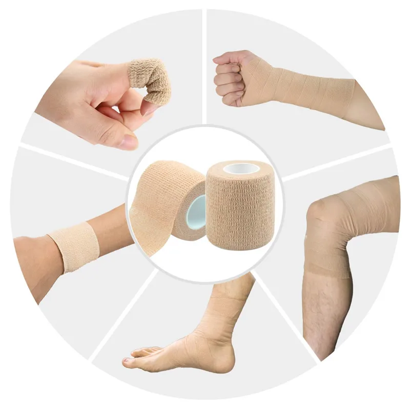 

24 Rolls Pure Color non-woven Self Adhesive Bandage Sports Tape Finger Joints Medical First Aid Kit Pet Vet Wraps 5cm*4.5m