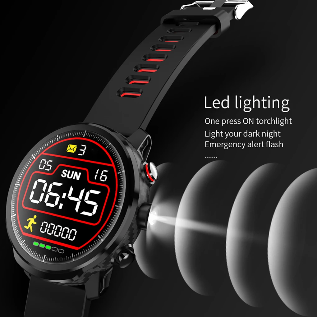 1 3 &quotКруглый Циферблат Водонепроницаемые Фитнес L5 Смарт часы Bluetooth 4 0 пульсометр