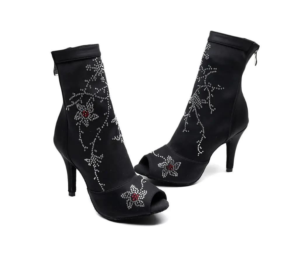 2019 Обувь для бальных танцев танго высокие сапоги женская танцевальная обувь