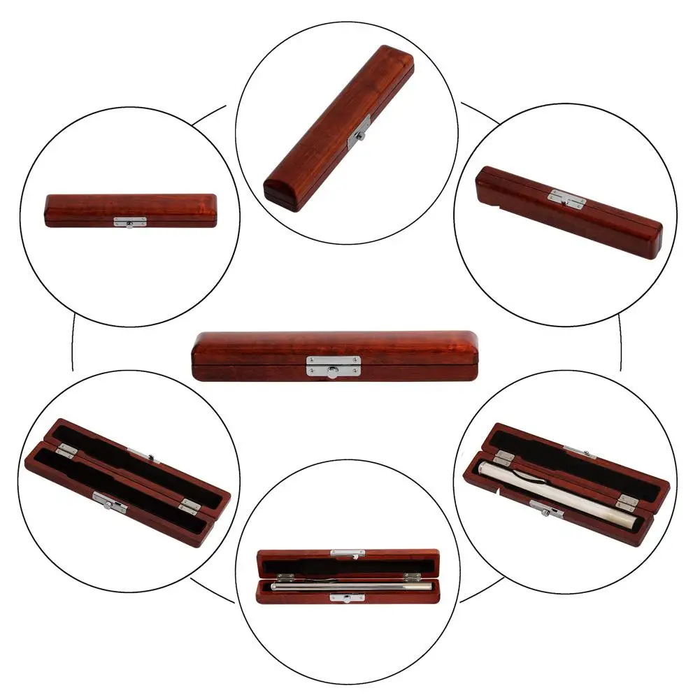 

Mounchain Black Walnut Wood Flute Head Box Musical Instrument Accessories 25*4.6*3.7CM