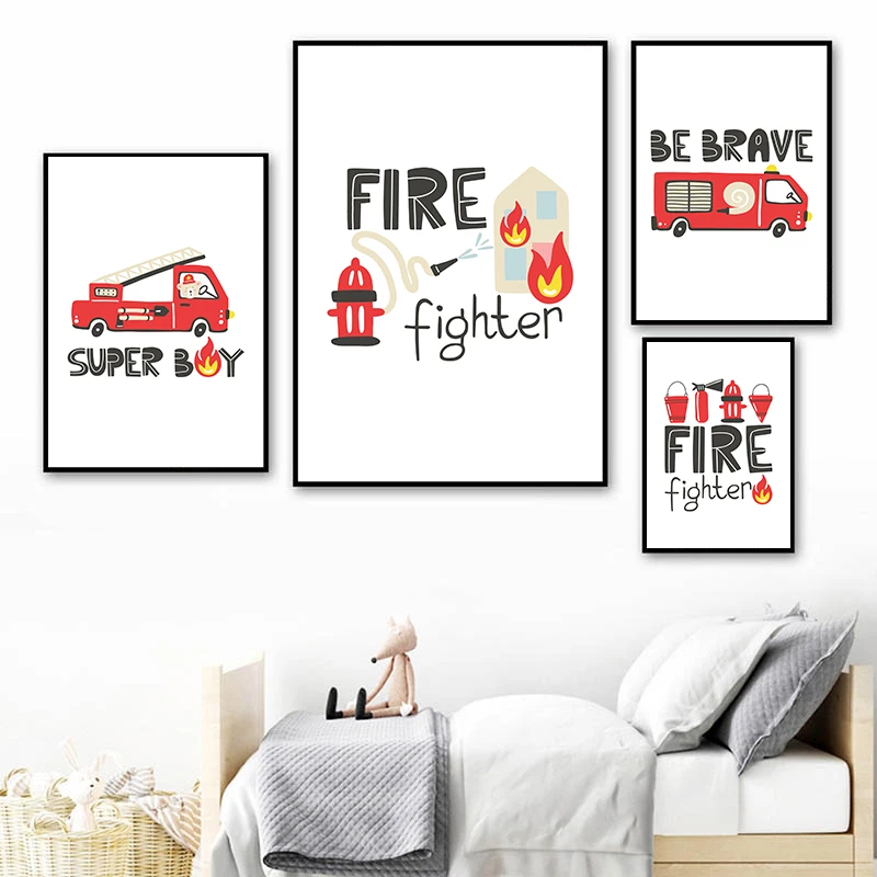 Женский с надписью мультяшный плакат модная детская комната настенное искусство