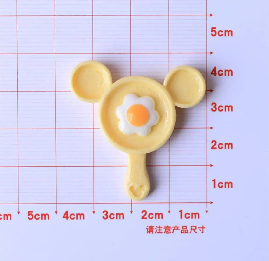 kawaii simulation cartoon pan fried eggs flatback resin cabochon dollhouse play toys diy scrapbooking accessories phone decor free global shipping