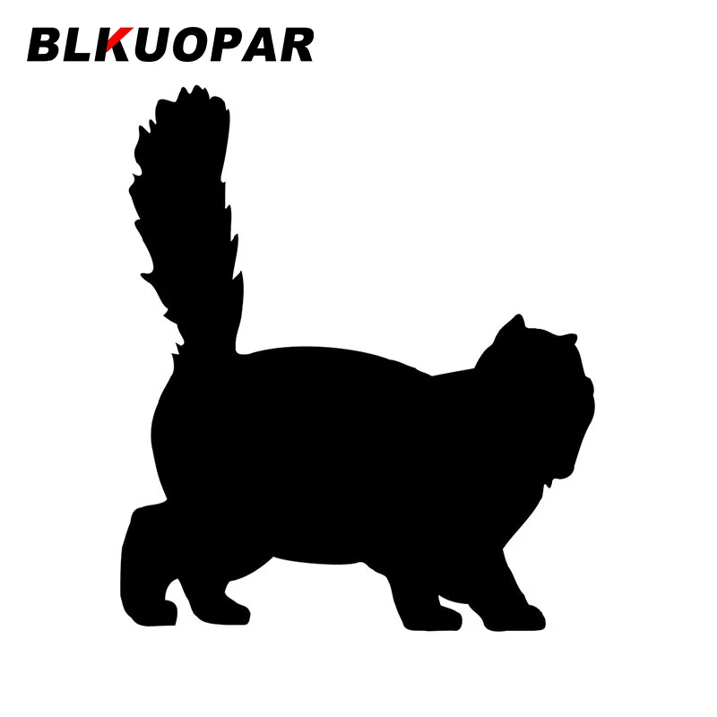 

BLKUOPAR Persian Cat Silhouette Car Sticker Die Cut Vinyl Simple Sunscreen Decal Scratch-Proof Car Accessories Original Graphics