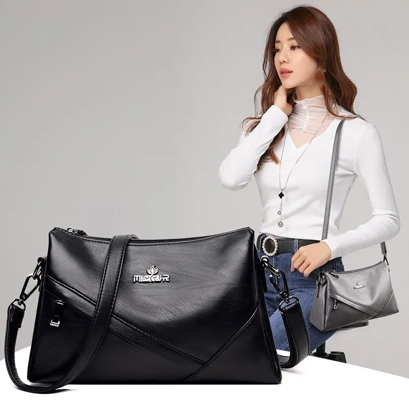 

OLSITTI New Solid Color PU Leather Shoulder Bags for Women 2021 Fashion Ladies Messenger Bag Brand Designer Bag Sac Epaule