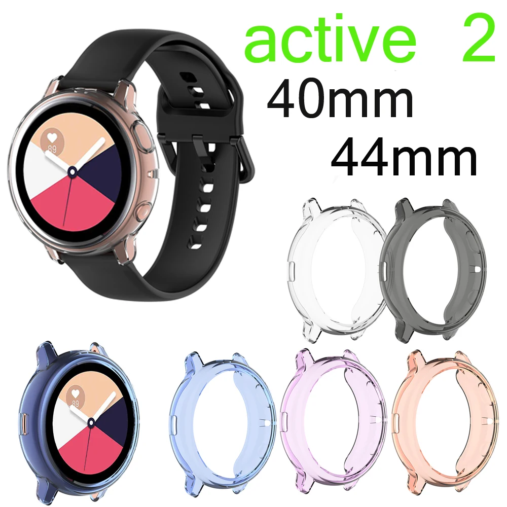 

Case for samsung Galaxy watch active 2 40mm/44mm screen protector case silicone transparent Ultra-thin un-Full coverage bumper
