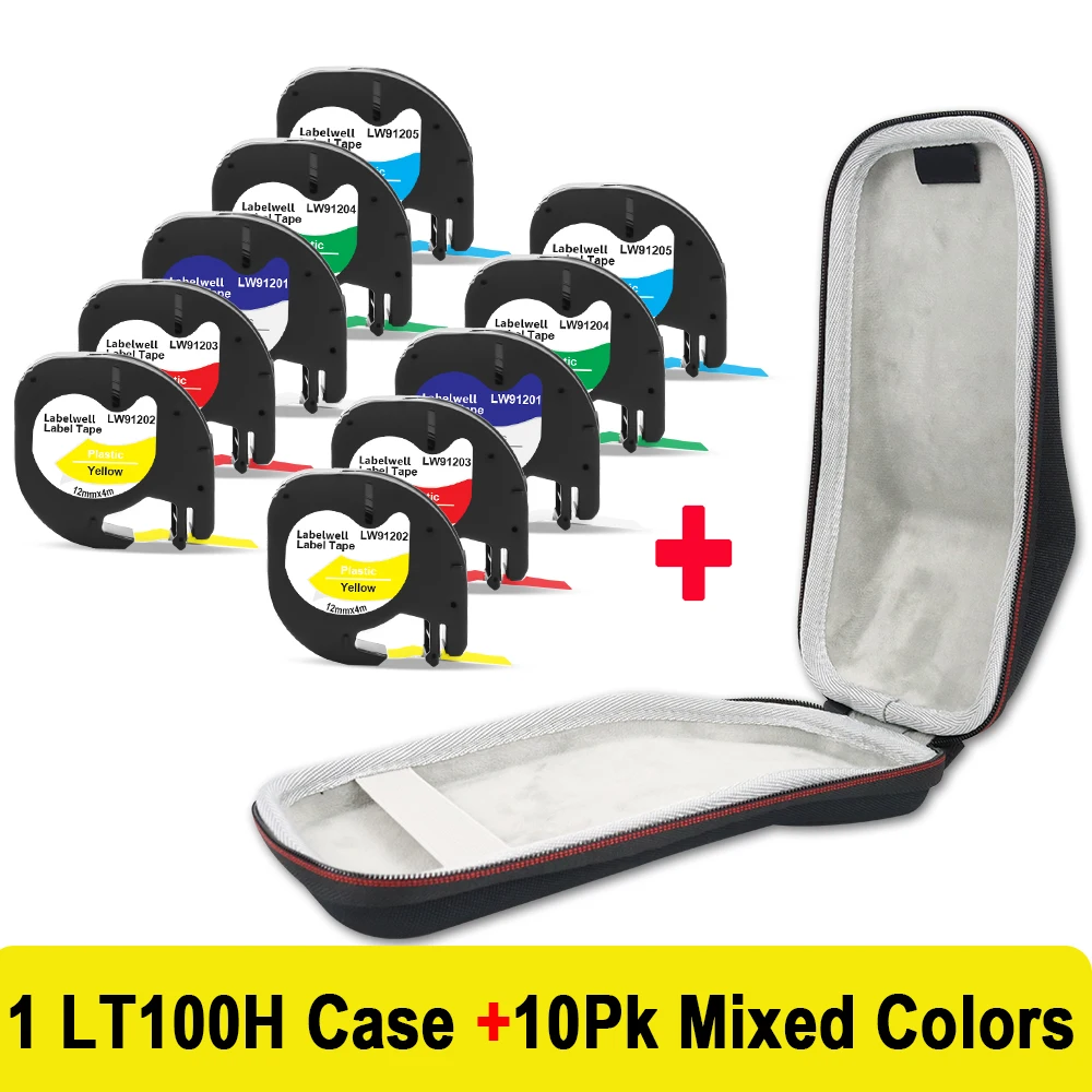 Labelwell 10PK 91201 91202 12267 ленты EVA Жесткий Чехол для Dymo Letratag LT100H LT-100H этикетировщик