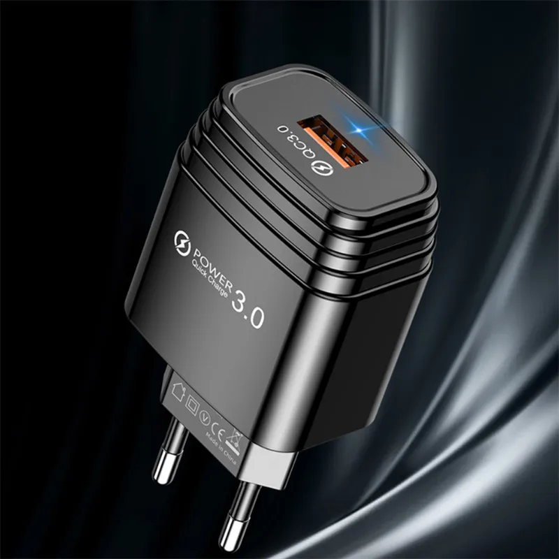 Устройство зарядное настенное URVNS 18 Вт QC3.0 быстрая зарядка 3 0 для iPhone 11 XS X 8 Samsung Galaxy