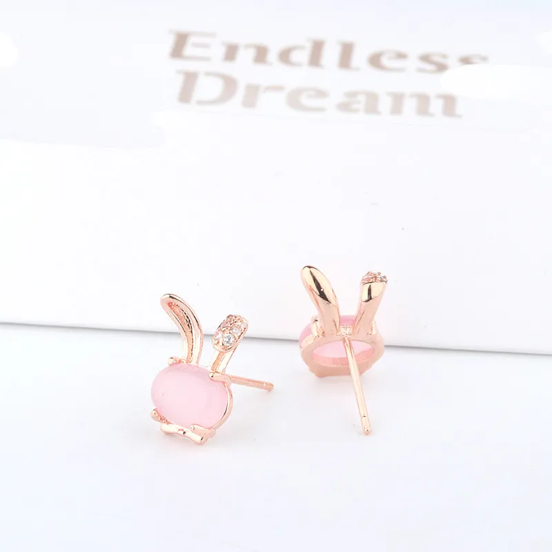 Натуральный розовый нефритовый халцедон агат 925 серебряные серьги гвоздики