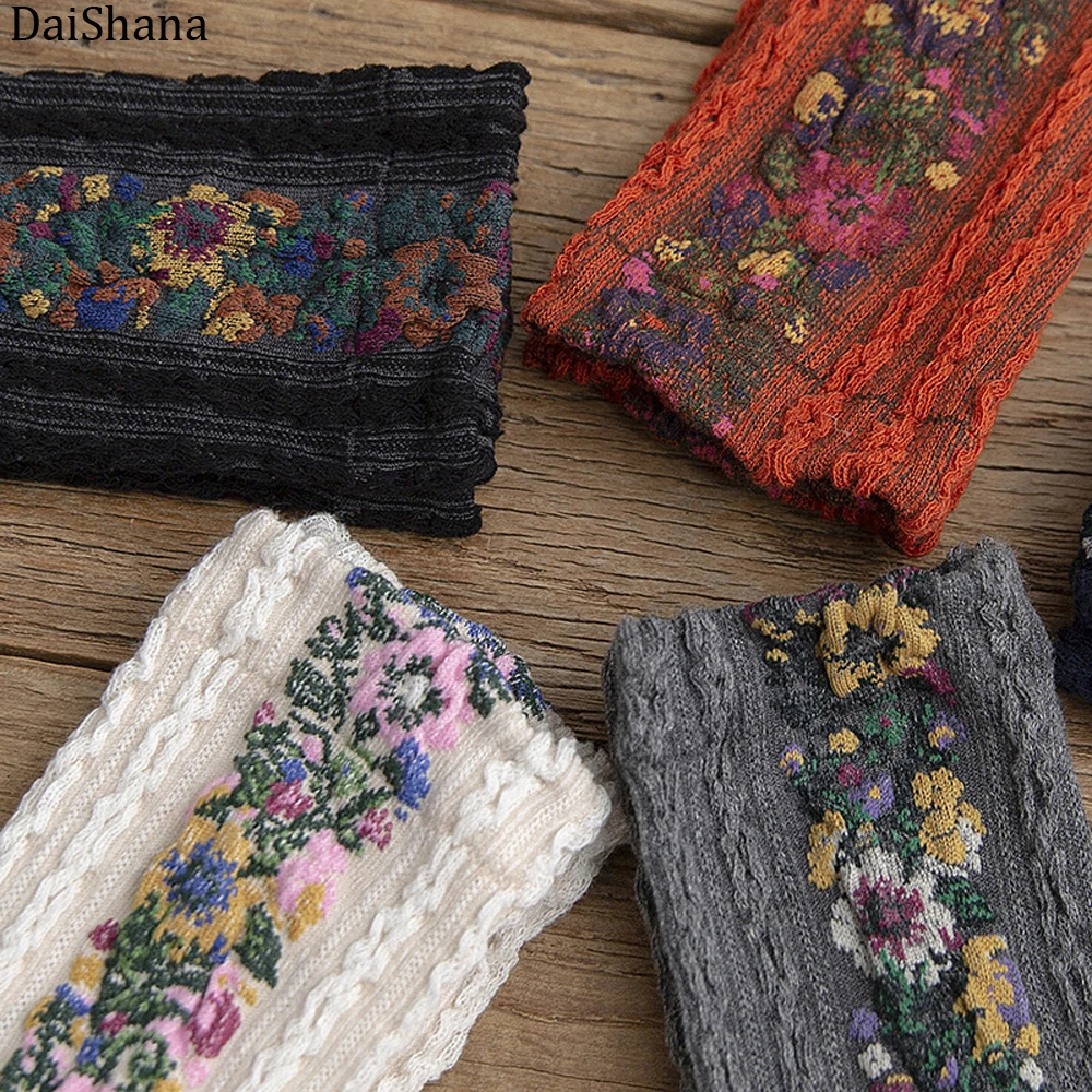 DaiShana, новинка, модные женские носки, теплые и милые, европейские, национальные, ветрозащитные, осенние и зимние, женские, хлопковые, Mujer носки