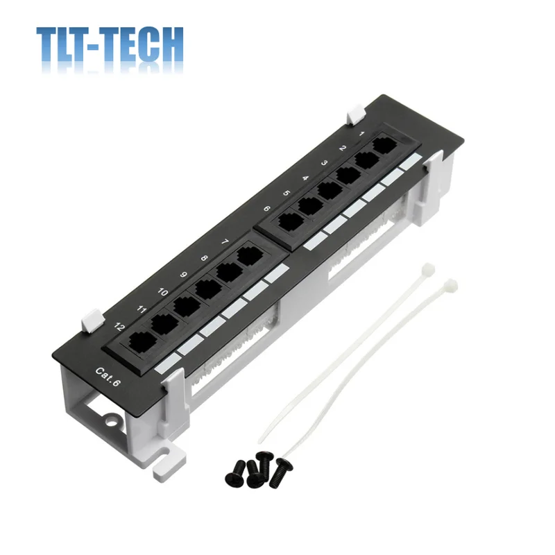 Сетевой набор инструментов 12 портов патч панель CAT6 сетевая настенная стойка RJ45