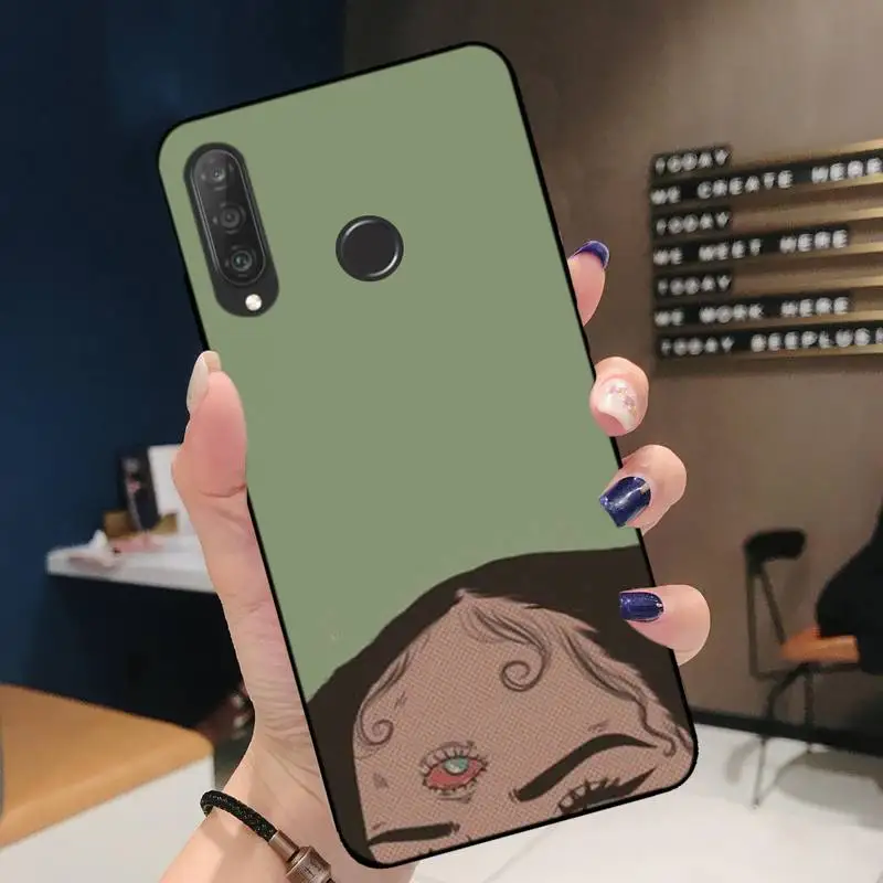

Aesthetic Devil Woman Bad Girl Smoke Eyes Phone Case For Huawei P20 30 40 Pro Mate 20 30 40 Pro Honor 9x 10 30lite Y62019