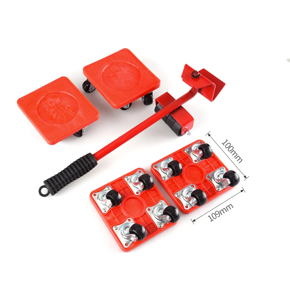 

5PCS Set 400kg Furniture Mover Tool Wheels Mover Wheel Roller Bar Hand Tools Set Furniture Transport Heavy Lifter Moving Tool