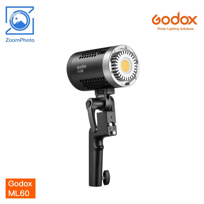

Портативный светодиодный светильник Godox ML60, 60 Вт, бесшумный режим для фотосъемки с регулируемой яркостью и адаптером питания