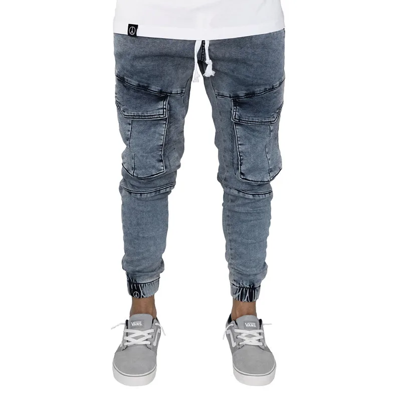 2021 Four Seasons New Trend Men's Stretch-Fit Jeans Business Casual Classic Style Fashion Denim Trousers Male Black Blue Pants